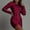 Hot Pink, variant on Sexy Fall Dress Fitted Sparkly Party Bodycon Long Sleeve Mini Crew Neck Fashion Dress Trendy