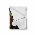 thumbnail image 2 of Yoga Soft Flannel Fleece Throw Blanket, Woman in Style Costume Culture Enlightenment Grace, Cozy Plush for Indoor and Outdoor Use, 50" x 60", Multicolor, by Ambesonne, 2 of 6