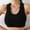 Black, variant on Women's Solid Color Sports Bra With Chest Pads Khaki One Size