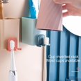 thumbnail image 4 of Soporte de pared para cepillo de dientes para baño, caja de almacenamiento con ventosa multifuncional, gancho para colgar, cepillo de dientes eléctrico, pasta de dientes, maquinill, 4 of 5