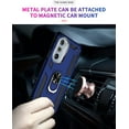 thumbnail image 2 of [PST] Étui à Anneau Rotatif avec Béquille pour Motorola Moto Edge 2022, Étui de Téléphone Rigide Robuste à Absorption des Chocs Hybride avec Anneau et Support, 2 of 4