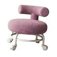 thumbnail image 5 of Rolling Stool with Backrest Low Rolling Seat Stepstool Shoe Stool Heavy Duty Stable Padded Seat Low Stool with Wheels for Living Room Sturdy Violet, 5 of 8