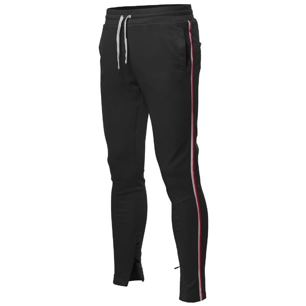 track pants with zipper legs
