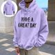 thumbnail image 1 of MHFRRA Sudadera con Capucha Gráfica Divertida, Informal, Cómoda y con Estampado de Letras para Uso Diario y Actividades Al Aire Libre Púrpura, 1 of 6