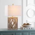 thumbnail image 4 of Safavieh Turner Geometric 24.5 in. H Table Lamp, Brown, Set of 2, 4 of 7