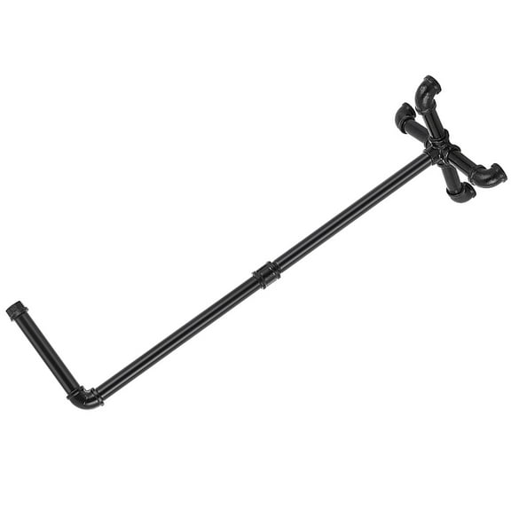 Hemoton  Iron Pipe Paper Towel Holder Antique Toilet Tube Vintage Black