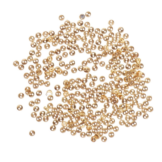 300 Micro Doll Figure Clothes Sew Buttons 4mm 5mm 2-Holes Buttons Golden
