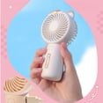thumbnail image 4 of ICQOVD Personal Cooling Fan Cute Bear Handheld Fan 3 Speed Usb Rechargeable Mini Fan with Misting Spray Cooling, 4 of 5