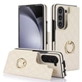 thumbnail image 2 of ELEHOLD Luxury Wallet Case for Samsung Galaxy Z Fold 6, Faux Leather Non-Slip Grip Ring Holder Flip Kickstand Card Cash Slot Shockproof Protection Case for Samsung Galaxy Z Fold 6 ,White, 2 of 7
