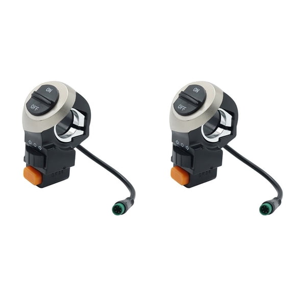 2X E-Bike Switch Electric Scooter Front Lamp Signal Horn Turn Light On/ Button Light Switch
