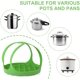 thumbnail image 3 of 1 pieza de eslinga de silicona para vaporera, eslinga antiadherente portátil para vaporera, rejilla para vaporera con elevación para bandeja para hornear antiescaldaduras, eslinga de silicona para ol, 3 of 5