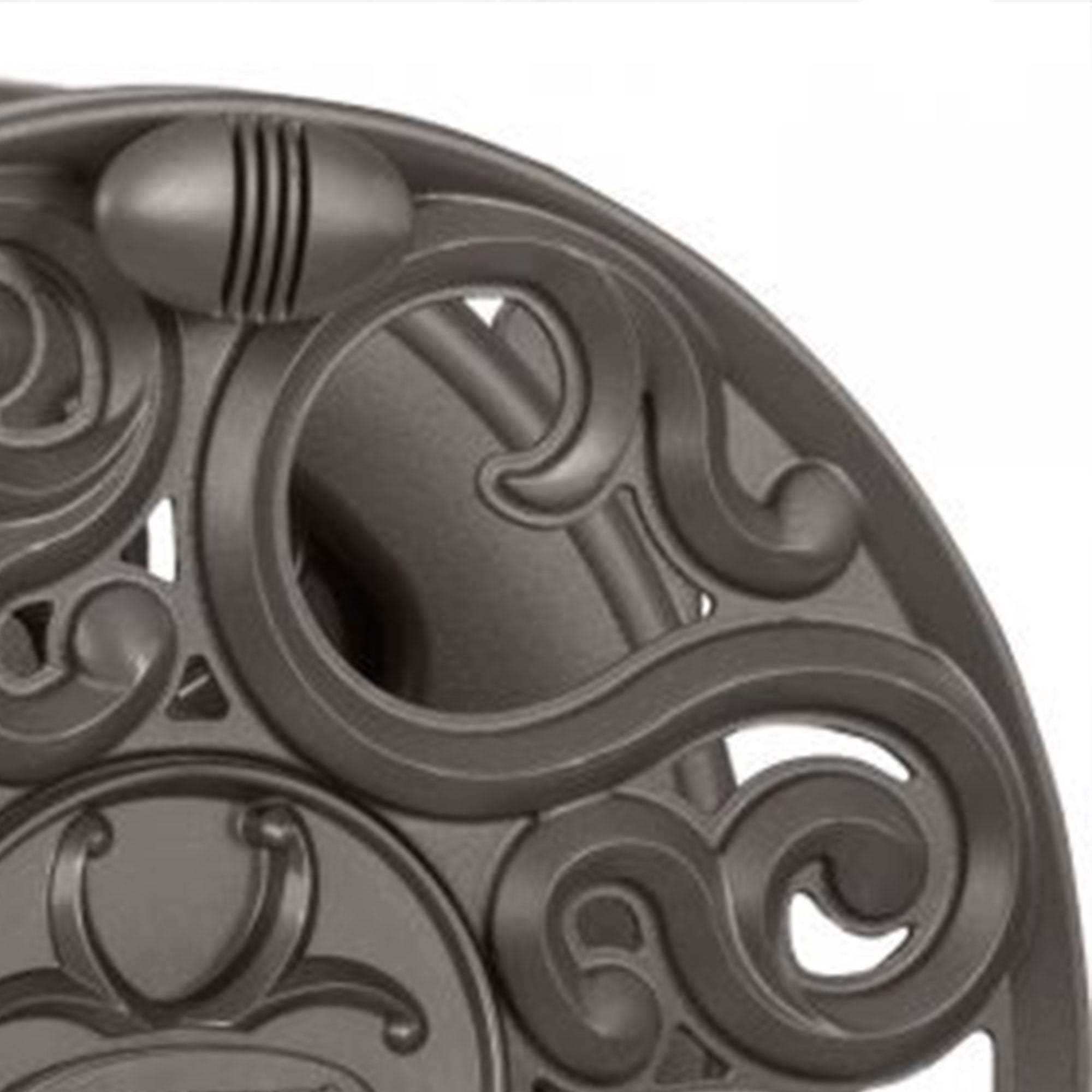 Suncast Sidewinder Side Scroll 60' Hose Resin Decorative Wall Mount Hose Reel, Bronze