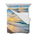 thumbnail image 7 of Ocean Sunset Twin XL Size Down Alternative Comforter, Lightweight Comforter Quilt Bedding Set with Pillow Shams Beach Blue Sky Coastal Seashore Summer All Seasons Bed Comforter Duvet Insert 68"x98", 7 of 7