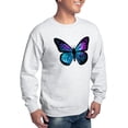 thumbnail image 4 of CafePress - Galactic Butterfly Sweatshirt - Crew Neck Sweatshirt, 4 of 5