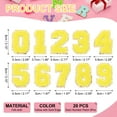 thumbnail image 2 of Uxcell Chenille Number Patches Self-Adhesive Number Patch Appliques Stickers for DIY Clothing Hat Decor Yellow with Gold Edge, 2 of 7