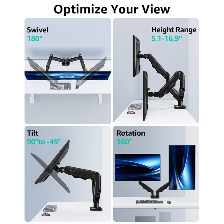 Mount Pro Dual Monitor Stand 22-32 Inch Gas Spring photo 2