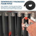 thumbnail image 3 of Pebbuoy Pipe Insulation Foam Tube Foam Tubing Black Pipe Cover Heat Preservation Outdoor Water Pipe Insulation Freeze Protection Foam, 3 of 6