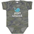 thumbnail image 3 of Inktastic Just Arrived Baby Boy Whale Boys Baby Bodysuit, 3 of 5