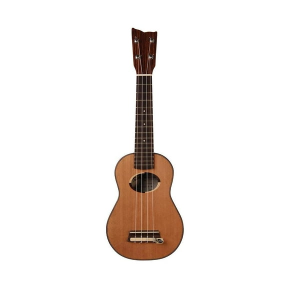 Kremona Coco Soprano 4-String Ukulele with Hardshell Case, 18 Frets, Rosewood Fingerboard, Solid Cedar Top, Solid Rosewood Back & Sides, Matte