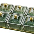 thumbnail image 4 of Divided Serving Dishes Relish Tray Appetizer Condiment Server Serving Bowl Snacks Dessert for Home Green, 4 of 9