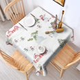 thumbnail image 2 of White Christmas Snowman Pattern Square Tablecloth,Waterproof Square Table Cover,Wipeable Spillproof Washable Table Cover for Home Kitchen Party Decor 42"X42"(107x107cm), 2 of 6