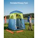 thumbnail image 2 of Carpa de ducha para camping VEVOR 168 x 168 x 218 cm portátil con privacidad, 2 of 9