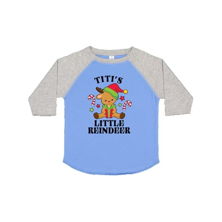 

Inktastic Christmas Titi s Little Reindeer with Candy Canes Gift Toddler Boy or Toddler Girl T-Shirt
