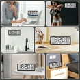 13.4" Large Digital Wall Clock Battery Operated with Big Digits LCD