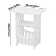 thumbnail image 3 of LAMIRO Side Table Night Stand,3 Tier Narrow End Table with Display Shelf,Small Bookcase Bookshelf,Simple Bedside Table Storage Rack for Bedroom,Living Room,Office,Bathroom,White, 3 of 4
