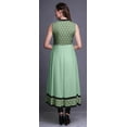 thumbnail image 4 of Bimba Robe Anarkali Tribale Pastel Mint3 Col Mandarin Sans Manches Kurtis pour Femmes Imprimé Robe Maxi XX-Grand, 4 of 6