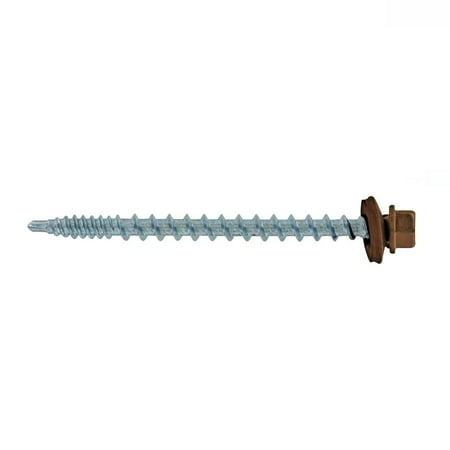 

ST Fastening #10 x 2-1/2 Kwieal Woodbinder Metal Roofing Screws Metal-to-Wood Brown (Pack of 250)