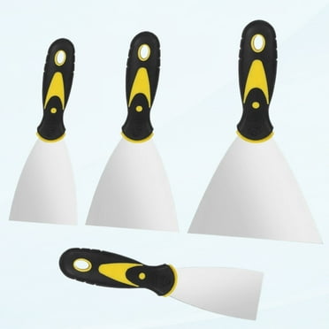 4 Pcs Wallpaper Scraper, Stainless Steel Paint Scraper Fill Putty Knife Set Drywall Putty Joint Plastering Tools Knife for Walls