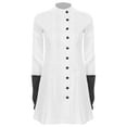 thumbnail image 5 of Mufeng Women Mad Scientist Cosplay Costume Long Sleeve Lab Coat with Gloves Cosplay Outfit White M, 5 of 7