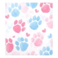 thumbnail image 2 of Dishwasher Magnetic Refrigerator Magnet Cover Sticker Home Decorative 23"x26" Plush Dog Paw Print Pattern, 2 of 6