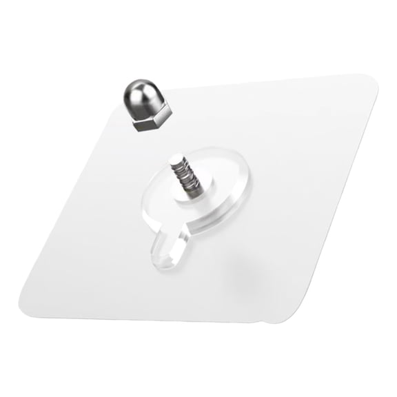 Heavy-Duty Nail-Free Picture Hangers – 6mm Screw Adhesive Stickers, 6x6mm Transparent PVC Wall Mounts, Holds Up to 25 lbs, No Drill Required