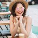 thumbnail image 5 of Gafas de sol BOUBONI, rosas, hippie, redondas, para mujer y hombre, 5 of 7