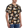 thumbnail image 2 of Vsdgher Flower Fox Print Men's Dry Fit Mesh Athletic Shirts Moisture Wicking Tennis T-Shirt Tops, 2 of 9