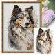 thumbnail image 1 of Hilo Algodón Ecológico Bordado Punto Cruz Con Border Collie 11CT 40x55cm, 1 of 9