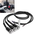 thumbnail image 3 of Interrupteur de Guidon, Trois Commandes de Commutation Distinctes Largement Utiliser le Commutateur de Moto LED Universel Durable Fiable pour le Remontage de Moto, 3 of 8
