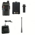thumbnail image 2 of Fiudx Walkie-Talkie de Largo Alcance, Radio Uv5R de 5 W, Radio Bidireccional Portátil de 128 Canales, Equipo de Supervivencia para Caza, Batería de 1800 Mah, Esencial para Aventuras Al Aire Libre, Ki, 2 of 6