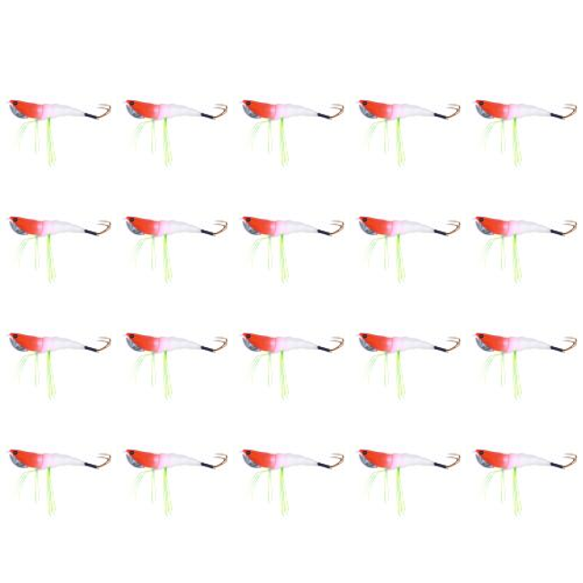 Señuelo de camarones Pesca de simulación de madera luminosa 12 cm 172 g Cebo artificial (2)