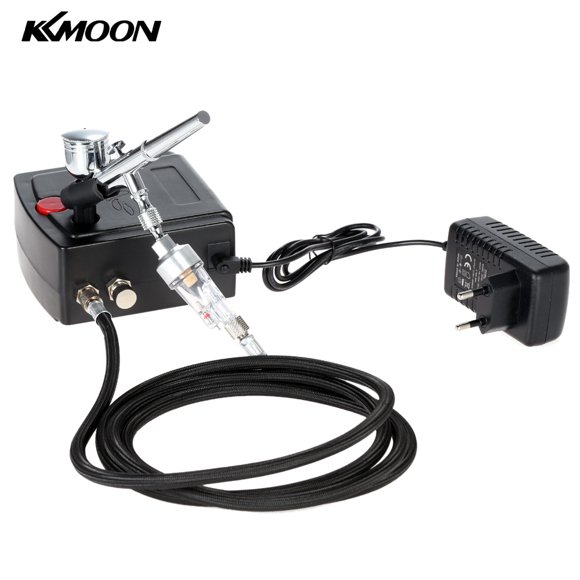 Amdohai 100-240V Professional Gravity Feed Dual Action Airbrush Air Compressor Kit for Art Painting Manicure