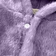 thumbnail image 4 of WUANDIXFA Fleece Bathrobe for Boy Girl Toddler Kids Cartoon Ear Hooded Towels Spa Beach Plush Robe Little Kid Bathrobe,Purple,4-5 Years, 4 of 4