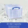 thumbnail image 3 of Open Box Really Useful Box 32 Liter Storage Container w/Snap Lock Handles (3pk), 3 of 7
