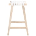thumbnail image 5 of SAFAVIEH Abreu Rectangle Barstool, White/Light Natural (18.5 in. W x 20 in. D x 30 in. H), 5 of 10