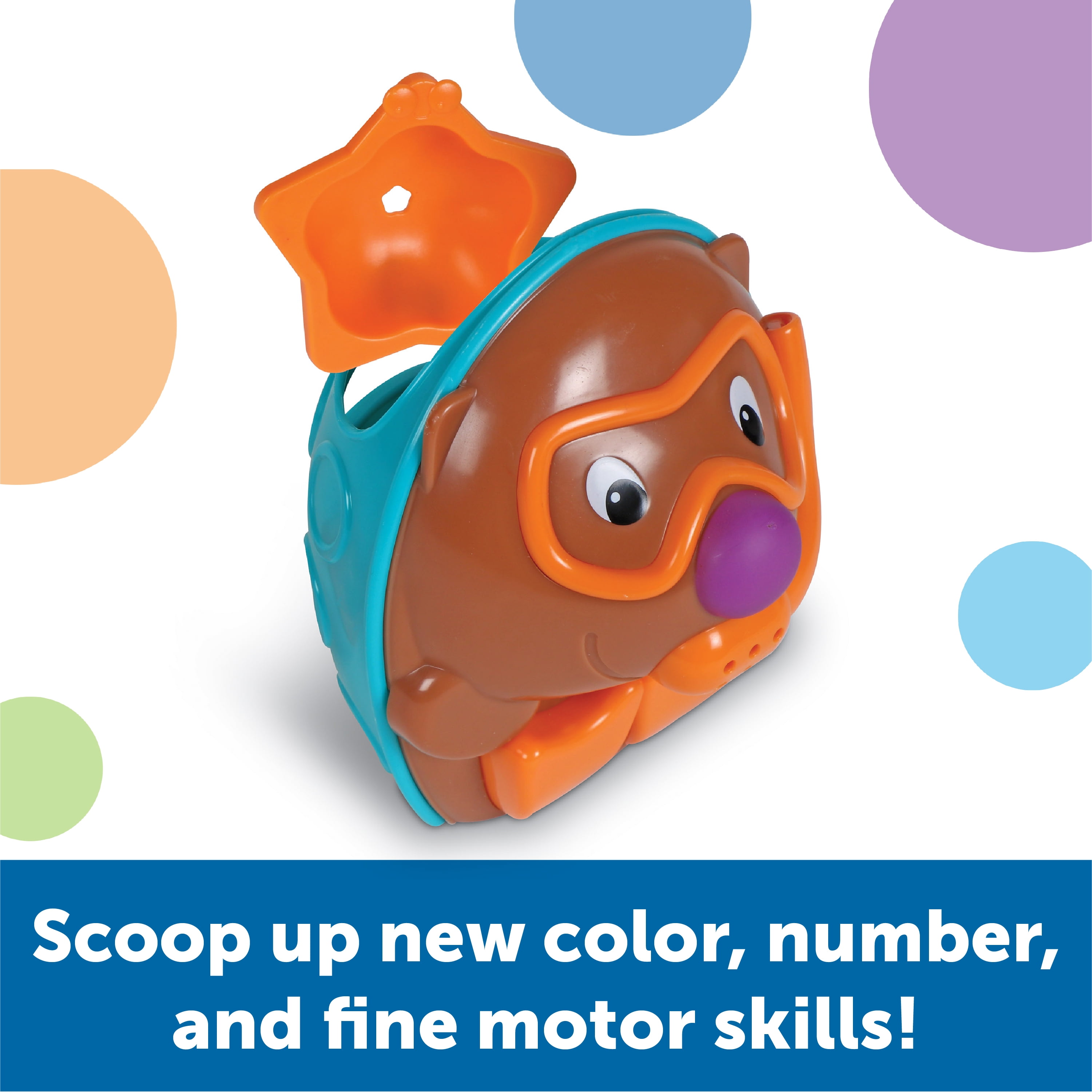 Learning Resources Spike the Fine Motor Hedgehog® Splashin Bath Friends, 4 Pieces, Ages 18 Months+, Toddler Learning Toys, Boys and Girls