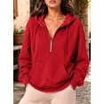 thumbnail image 4 of Women'S Hoodies Fall Fashion Outfits Workout Sweatshirts Y2k Winter Zip Up Jackets Oversized Tops Red XXL, 4 of 7