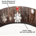 thumbnail image 3 of Wooden Grain Christmass Tree Round Outdoor Tablecloth Elastic for 36"-42" Waterproof Tables Fitted Table Cover for Party Holiday Dining Room Buffet Banquet Dinner Kitchen Indoor Picnic, 3 of 4