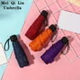 thumbnail image 2 of Solid Color Mini Folding Umbrella With UV Protection, Casual Lightweight Portable Umbrella, Stay Cool In This Summer, 2 of 17