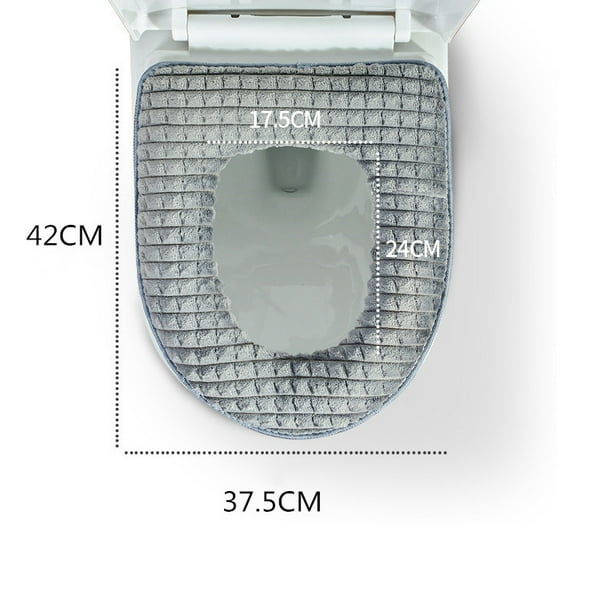 Housse de couvercle de siège de toilette : housse de couvercle en tissu  pour toilettes de taille standard, idée de décoration de salle de bain.  Loo, wc, dépendance, toilettendeckel, décoration de salle